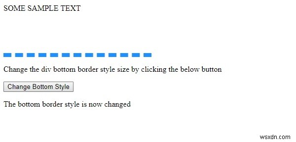 HTML DOM 스타일 borderBottomStyle 속성 
