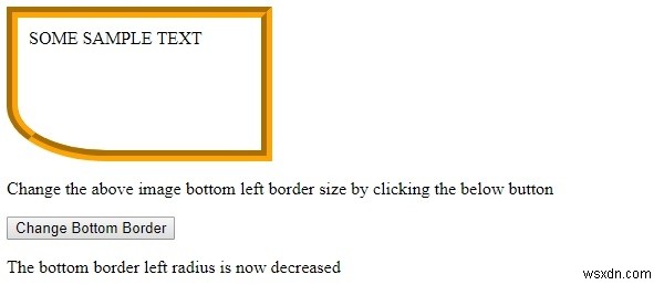 HTML DOM 스타일 borderBottomLeftRadius 속성 