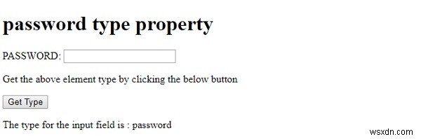 HTML DOM 입력 비밀번호 유형 속성 