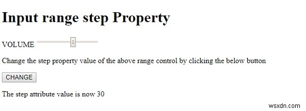 HTML DOM 입력 범위 단계 속성 