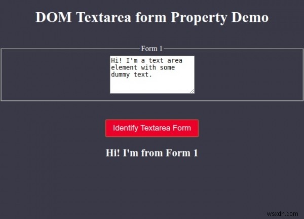 HTML DOM 텍스트 영역 양식 속성 