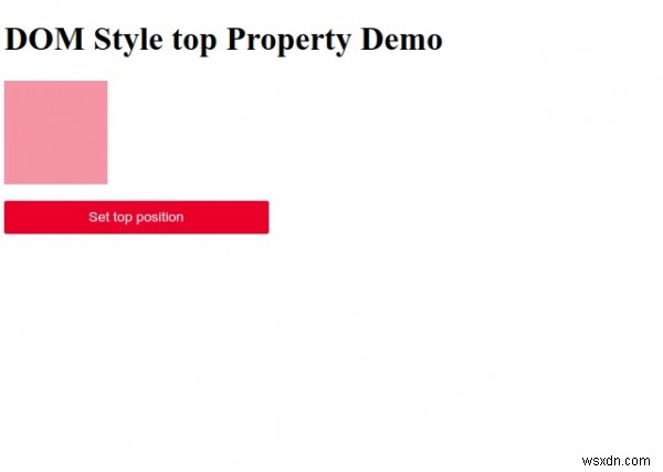 HTML DOM 스타일 top 속성 