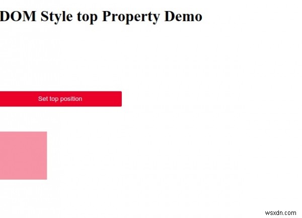 HTML DOM 스타일 top 속성 