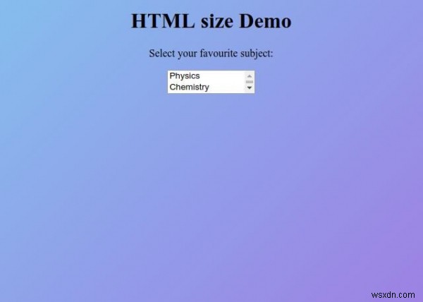 HTML 크기 속성 