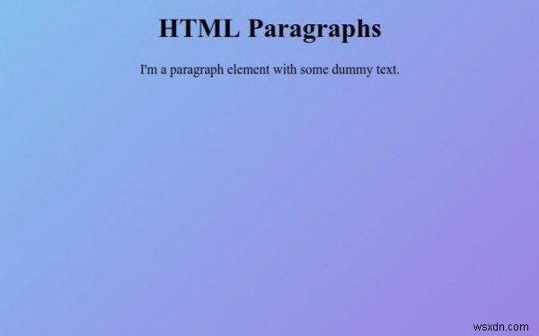 HTML 단락 