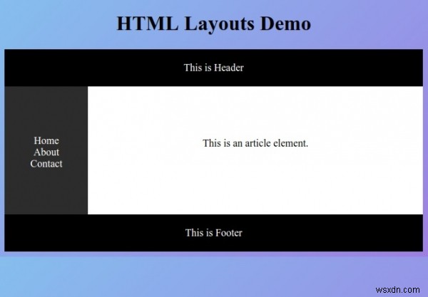 HTML 레이아웃 