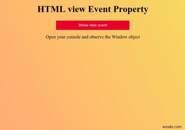 HTML 보기 이벤트 속성 
