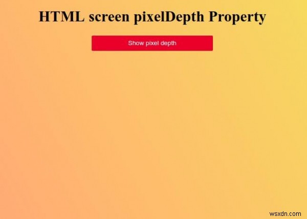 HTML 화면 pixelDepth 속성 