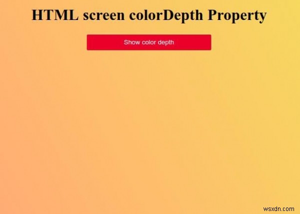 HTML 화면 colorDepth 속성 