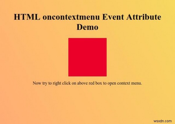 HTML oncontextmenu 이벤트 속성 