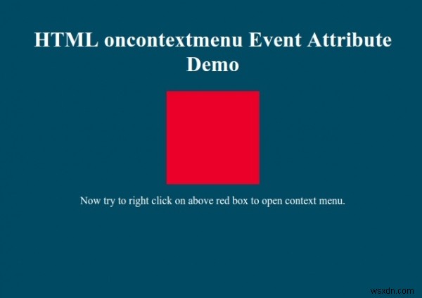 HTML oncontextmenu 이벤트 속성 