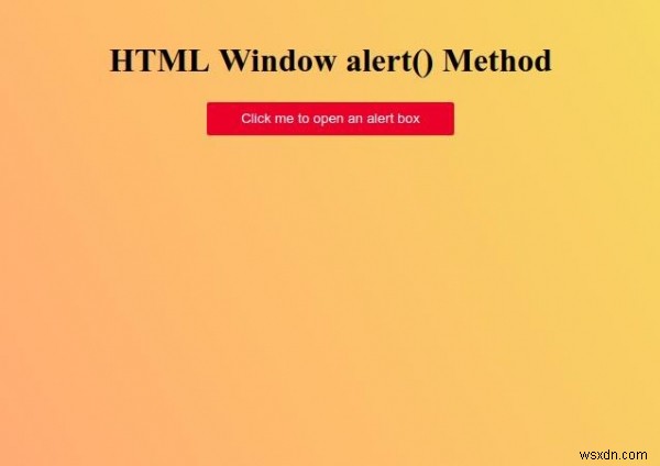 HTML 창 alert( ) 메서드 