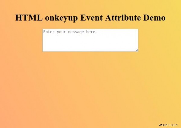 HTML onkeyup 이벤트 속성 