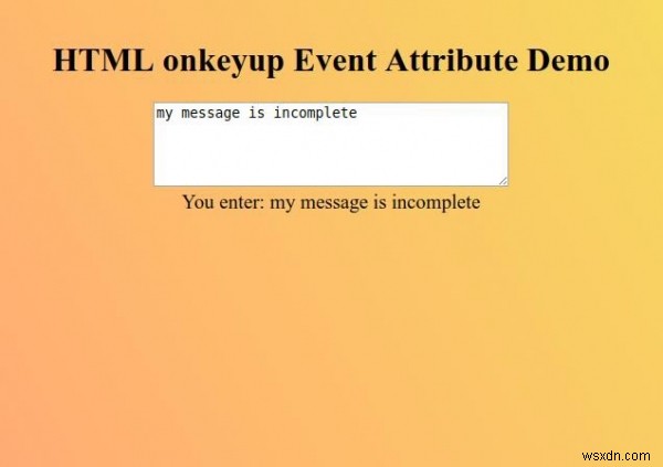 HTML onkeyup 이벤트 속성 