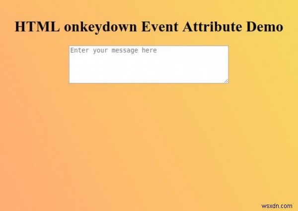 HTML onkeydown 이벤트 속성 