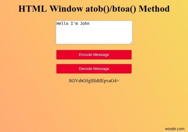 HTML 창 btoa( ) 메서드 