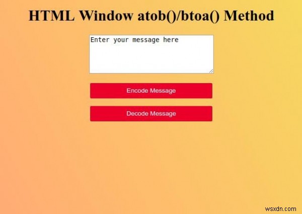 HTML 창 atob( ) 메서드 