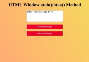 HTML 창 atob( ) 메서드 