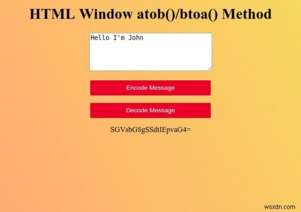 HTML 창 atob( ) 메서드 