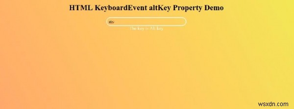 HTML DOM KeyboardEvent altKey 속성 