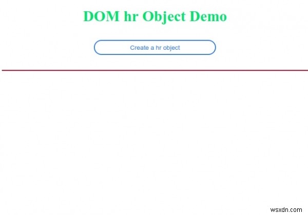 HTML DOM HR 개체 