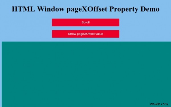 HTML 창 pageXOffset 속성 
