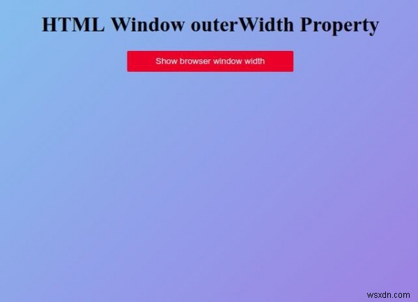 HTML 창 외부 너비 속성 