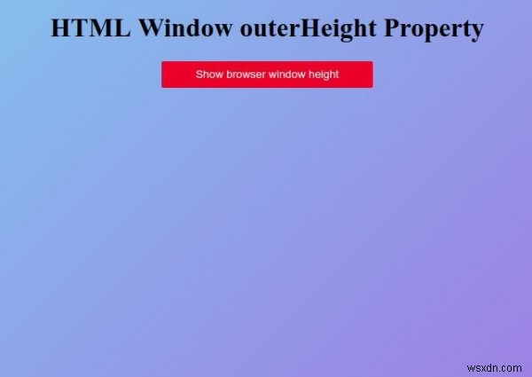 HTML 창 outerHeight 속성 