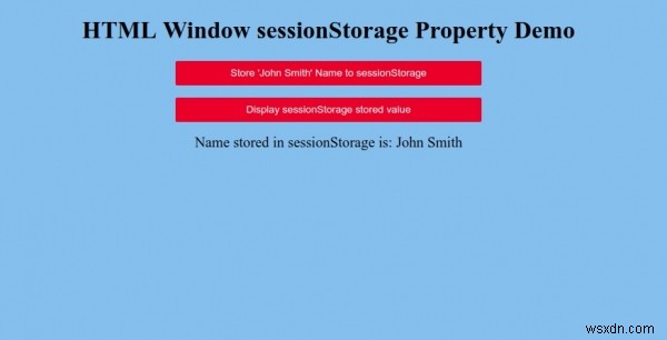 HTML 창 sessionStorage 속성 