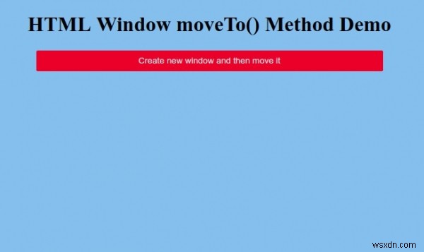 HTML 창 moveTo() 메서드 