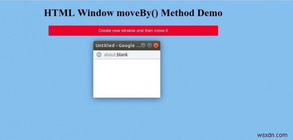 HTML 창 moveBy() 메서드 