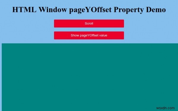 HTML 창 페이지YOffset 속성 