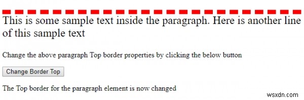 HTML DOM 스타일 borderTop 속성 