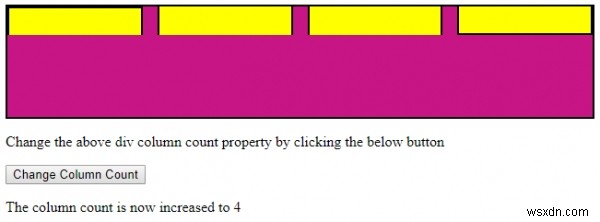 HTML DOM 스타일 columnCount 속성 