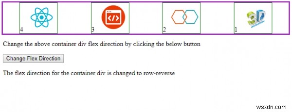 HTML DOM 스타일 flexDirection 속성 