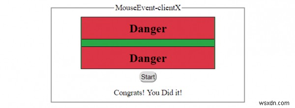 HTML DOM MouseEvent clientX 속성 