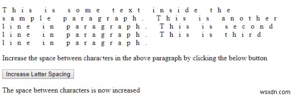 HTML DOM 스타일 letterSpacing 속성 