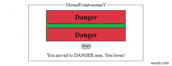 HTML DOM MouseEvent screenY 속성 