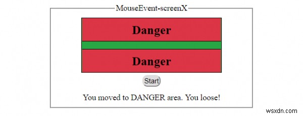 HTML DOM MouseEvent screenX 속성 