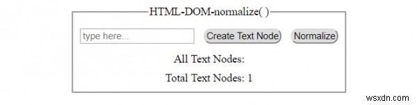 HTML DOM normalize() 메서드 