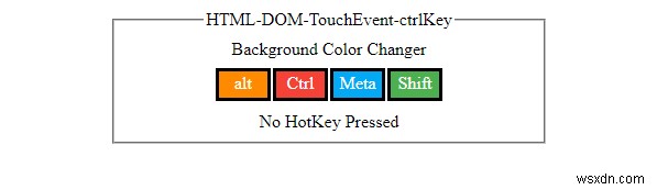 HTML DOM TouchEvent ctrlKey 속성 