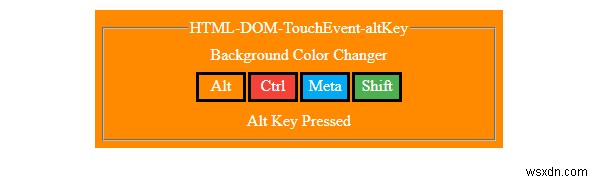 HTML DOM TouchEvent altKey 속성 