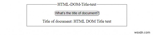HTML DOM 제목 개체