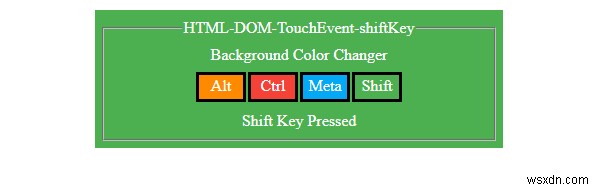 HTML DOM TouchEvent shiftKey 속성 