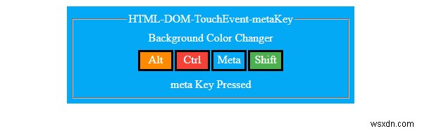 HTML DOM TouchEvent 메타키 속성 