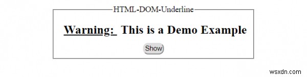 HTML DOM 밑줄 개체 