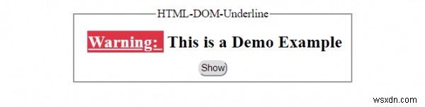 HTML DOM 밑줄 개체 
