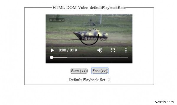HTML DOM 비디오 defaultPlaybackRate 속성 