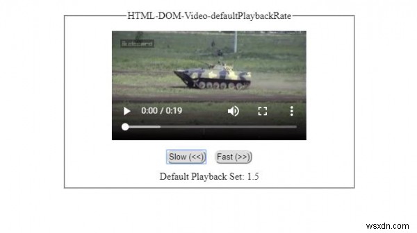 HTML DOM 비디오 defaultPlaybackRate 속성 