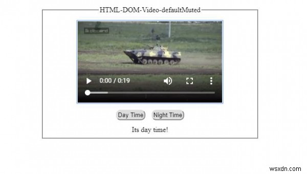 HTML DOM 비디오 defaultMuted 속성 